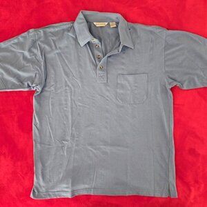 Vintage Montgomery Ward WENTWORTH Blue Polo Shirt Size Large